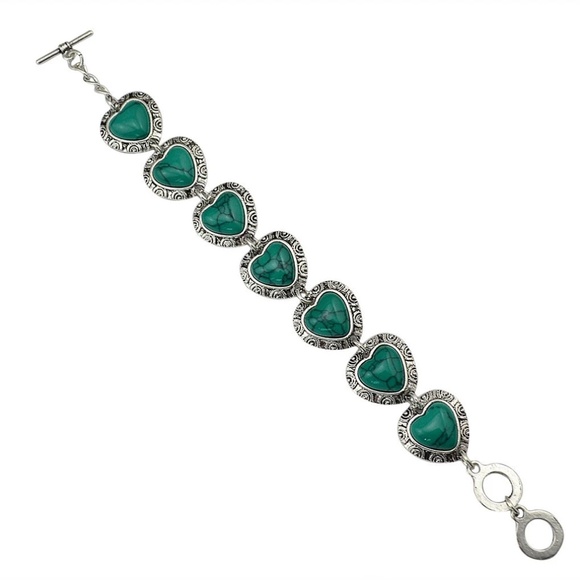 Antique Turquoise Heart Jewelry Set - Picture 4 of 6